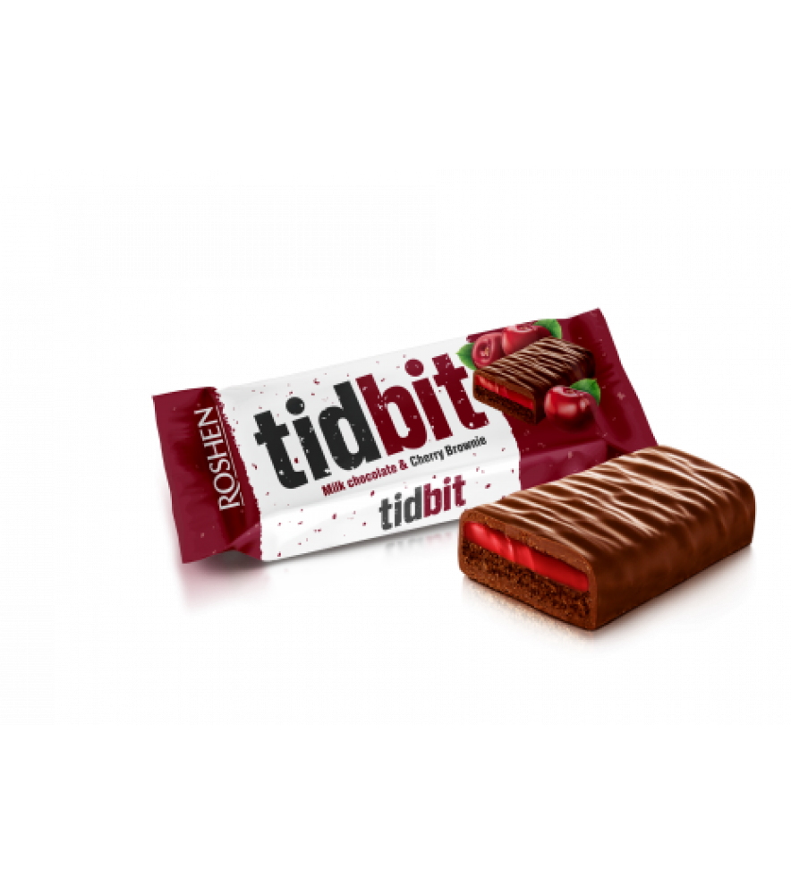 Шоколад молочний Tidbit з начинкою Вишневий Брауні