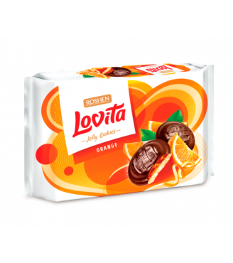 Печиво Lovita Jelly з желейною начинкою зі смаком апельсину