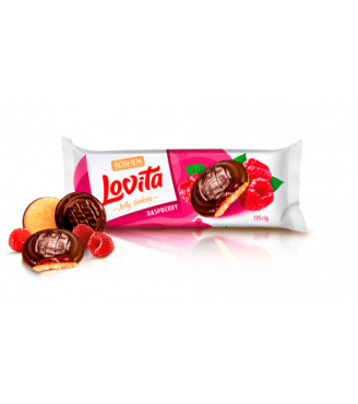 Печиво Lovita Jelly з желейною начинкою зі смаком малини