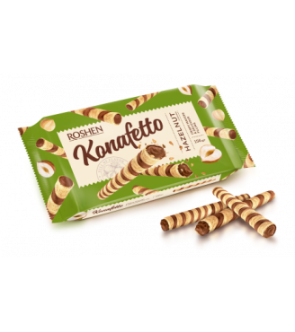 Вафельні трубочки Konafetto з горіховою начинкою