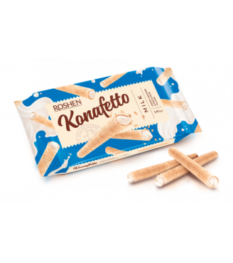 Вафельні трубочки Konafetto з молочною начинкою