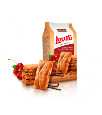 Печиво Lovita Cake з вишнево-ванільною начинкою