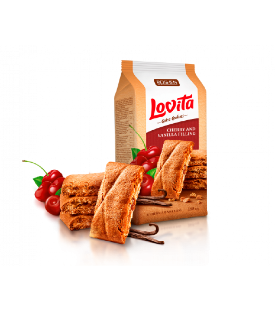 Печиво Lovita Cake з вишнево-ванільною начинкою