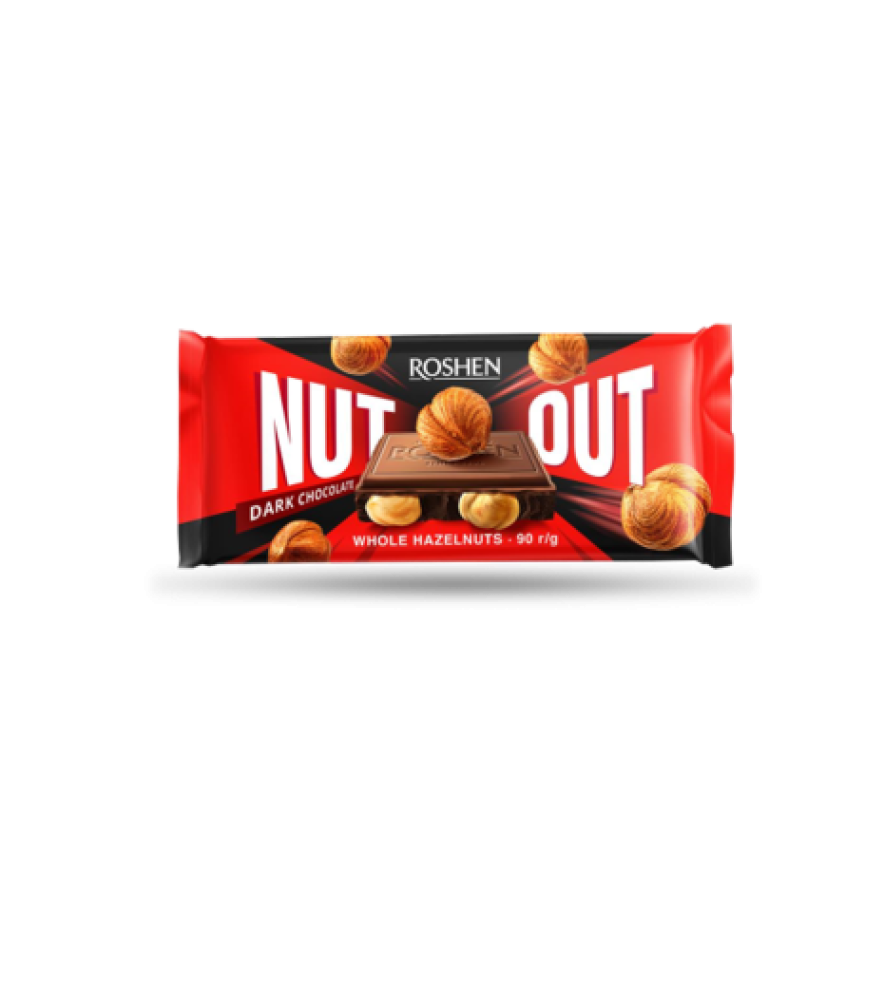 Шоколад Roshen Nut чорний з фундуком