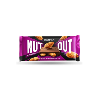 Шоколад Roshen Nut чорний з підсоленим мигдалем