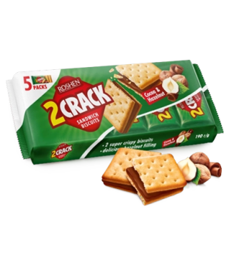 Крекер 2 CRACK з начинкою какао-горіх