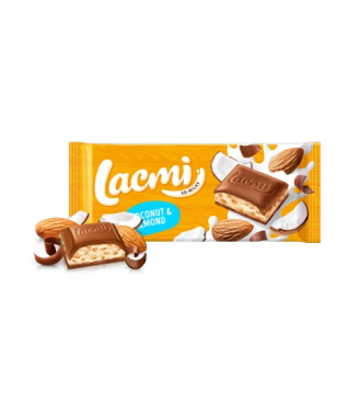 Шоколад Lacmi з кокосом та мигдалем 90 г