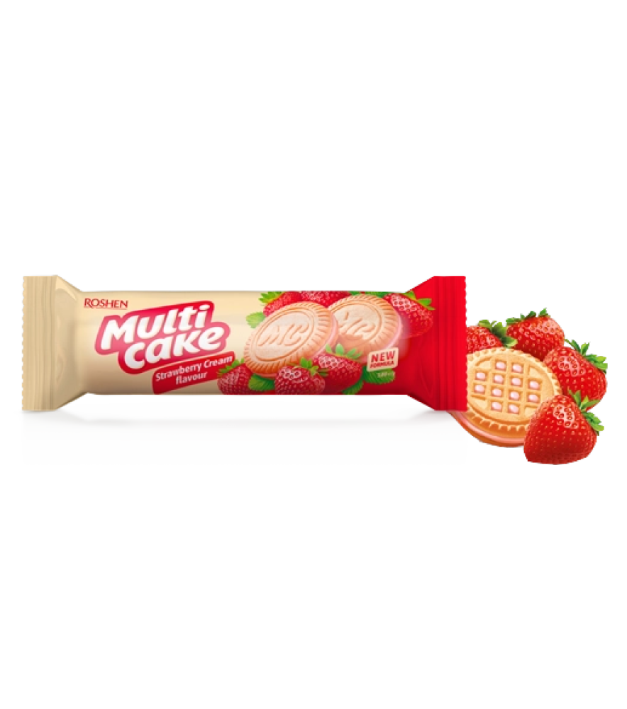 Печиво-сендвіч Multicake з начинкою полуниця-крем